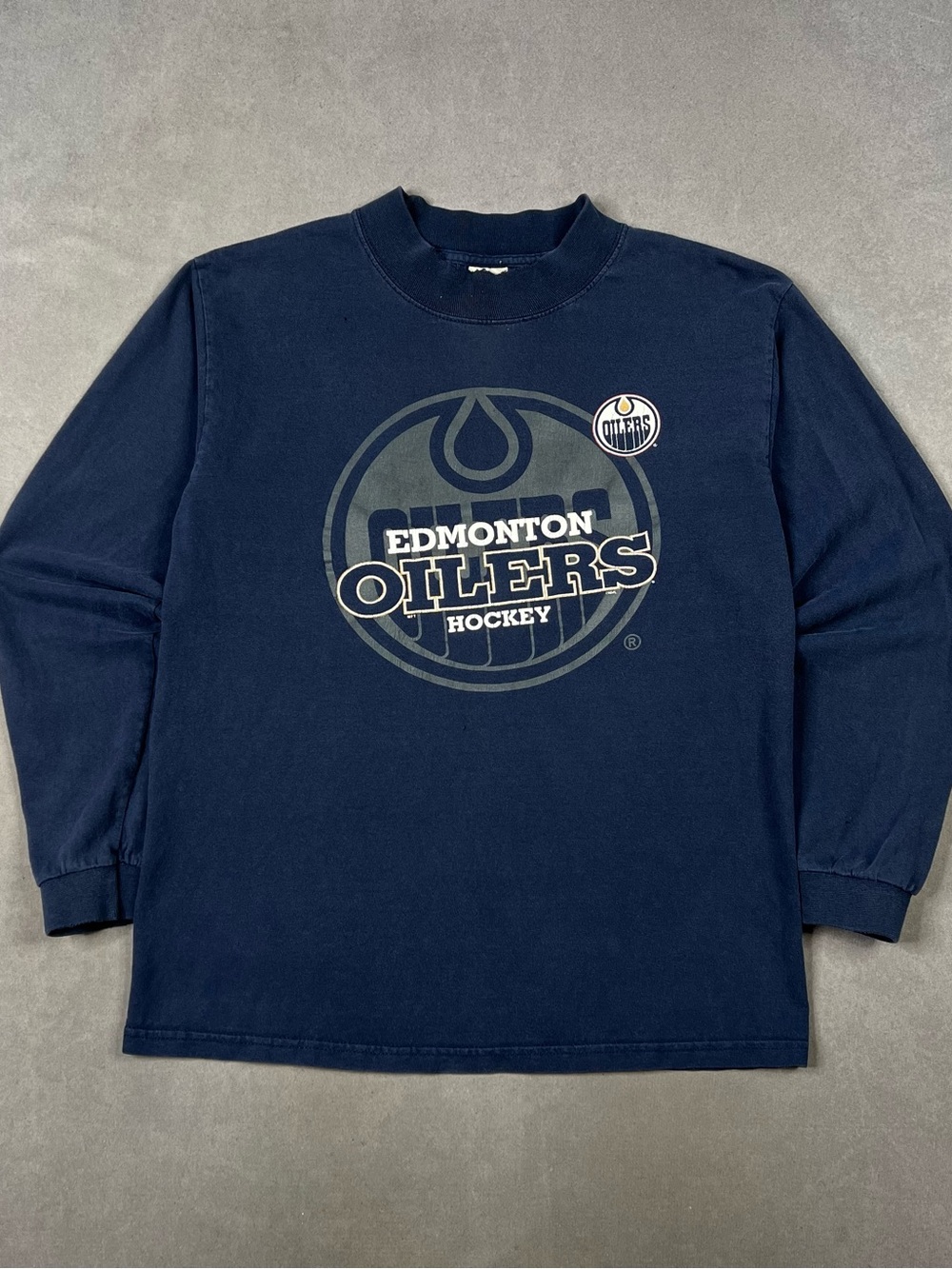 Vintages Edmonton Oilers Long Sleeve Logo Tee